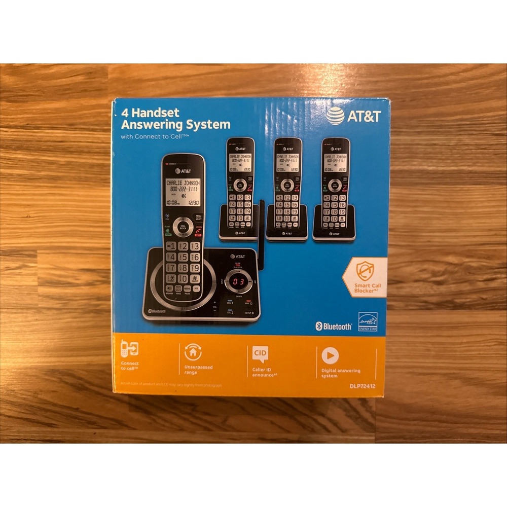 AT&T 4 Handset Answering System DLP72412 Connect To Cell & Smart Call Block New